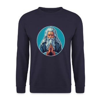 Guru Spiritualité Bouddhisme - Sweat-shirt Unisexe - marine - Devant - Alina (178cm) & Michal (187cm)