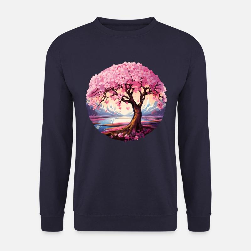Cherry blossom tree - Unisex Sweatshirt - navy