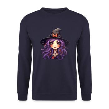 Witch - Unisex Sweatshirt - navy - Front - Alina (178cm) & Michal (187cm)