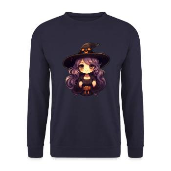 Sorcière comique - Sweat-shirt Unisexe - marine - Devant - Alina (178cm) & Michal (187cm)