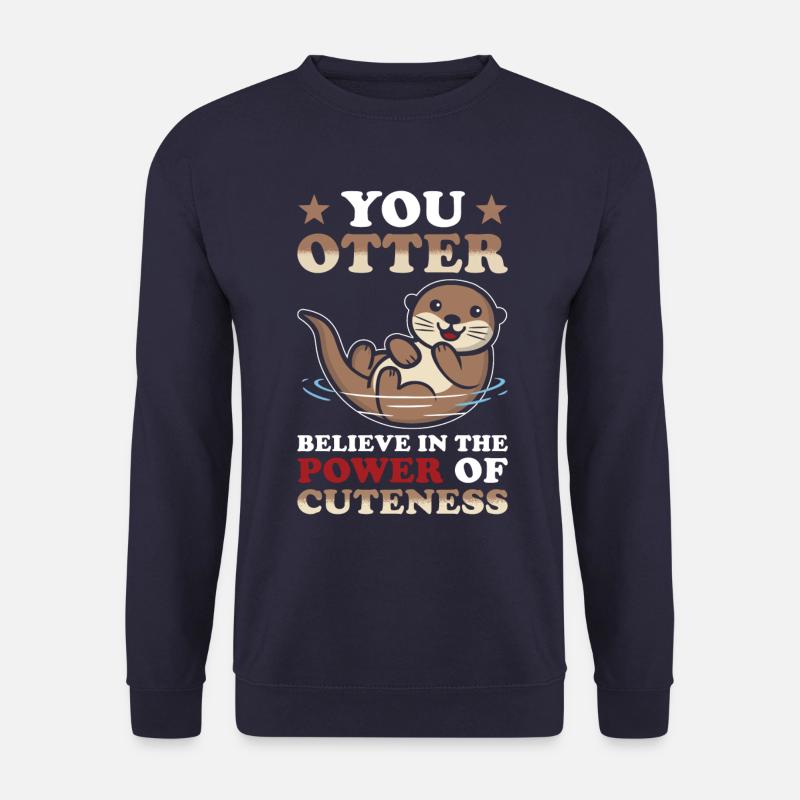 Otter Cute - Unisex Sweatshirt - navy