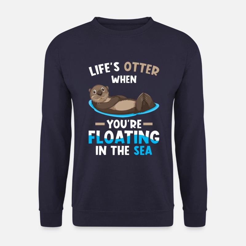Seeotter Spruch Lustig Otter Geschenk - Unisex Pullover - Navy