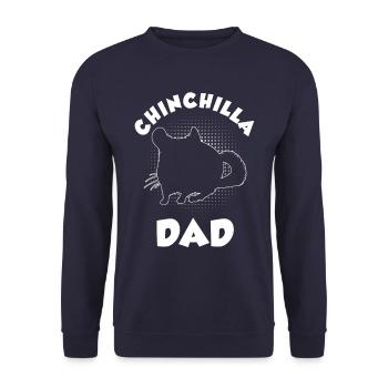 Chinchilla Papa Geschenk - Unisex Pullover - Navy - Vorne - Alina (178cm) & Michal (187cm)