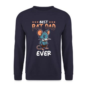 Rat Father Best Rat Father of All Time - Unisex Sweatshirt - navy - Front - Alina (178cm) & Michal (187cm)