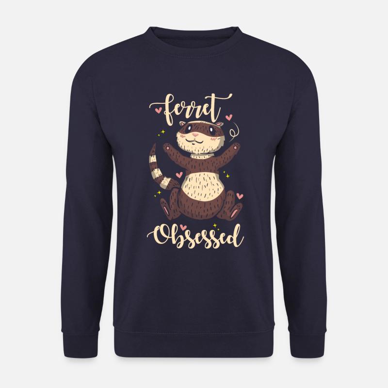 Frettchen Geschenk für Frettchen Besitzer - Unisex Pullover - Navy