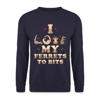 Cadeau de furet pour les propriétaires de furets - Sweat-shirt Unisexe - marine - Devant - Alina (178cm) & Michal (187cm)