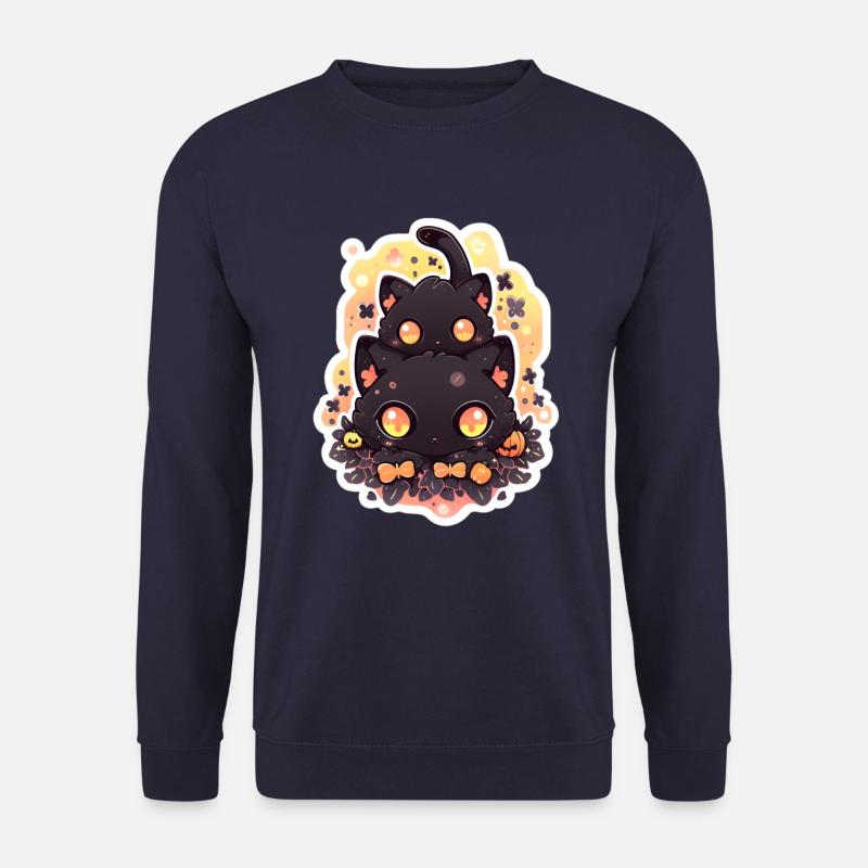 Cat Anime Black Cat - Unisex Sweatshirt - navy