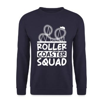 Rollercoaster Squad amusement park group - Unisex Sweatshirt - navy - Front - Alina (178cm) & Michal (187cm)