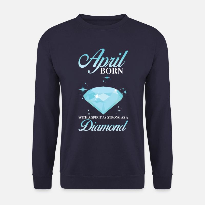 Pierre de naissance Diamant d’avril - Sweat-shirt Unisexe - marine
