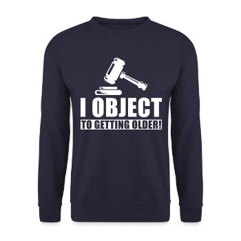 Judge Birthday Present I file an objection - Unisex Sweatshirt - navy - Front - Alina (178cm) & Michal (187cm)
