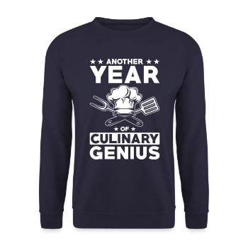 Anniversaire de Cook Gift - Sweat-shirt Unisexe - marine - Devant - Alina (178cm) & Michal (187cm)