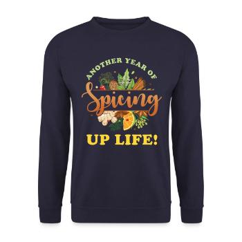 Anniversaire de Cook Gift - Sweat-shirt Unisexe - marine - Devant - Alina (178cm) & Michal (187cm)