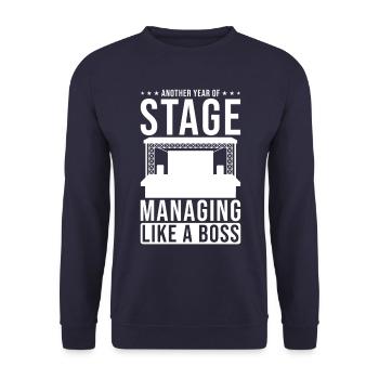 Stage Manager - Unisex Sweatshirt - navy - Front - Alina (178cm) & Michal (187cm)