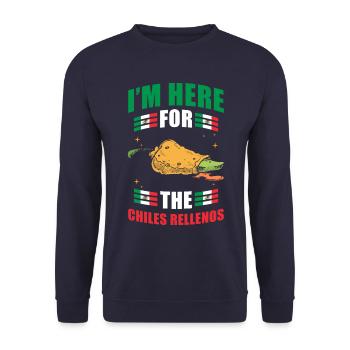 Chiles Rellenos Mexican Cuisine Mexico - Unisex Sweatshirt - navy - Front - Alina (178cm) & Michal (187cm)