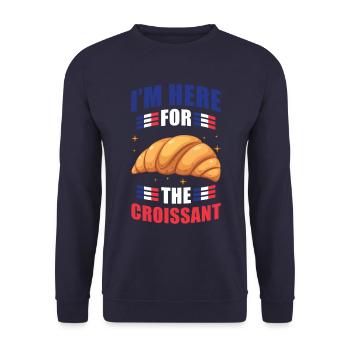 Croissant - Unisex Sweatshirt - navy - Front - Alina (178cm) & Michal (187cm)