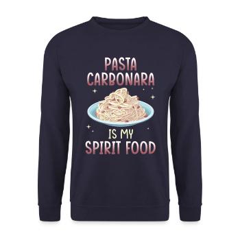 Pasta Carbonara Ist Mein Lieblingsessen - Unisex Pullover - Navy - Vorne - Alina (178cm) & Michal (187cm)