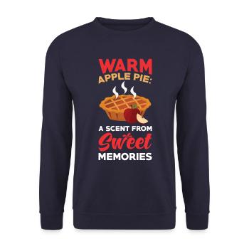 Gâteau chaud à la tarte aux pommes - Sweat-shirt Unisexe - marine - Devant - Alina (178cm) & Michal (187cm)