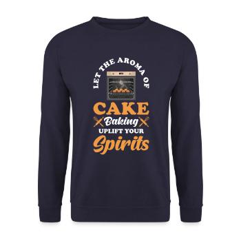 Cakes, baking, baking, bakery - Unisex Sweatshirt - navy - Front - Alina (178cm) & Michal (187cm)