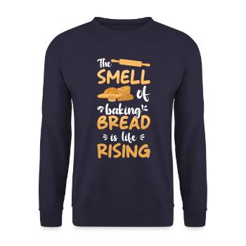Les amateurs de pain boulanger font cuire du pain fraîchement cuit - Sweat-shirt Unisexe - marine - Devant - Alina (178cm) & Michal (187cm)