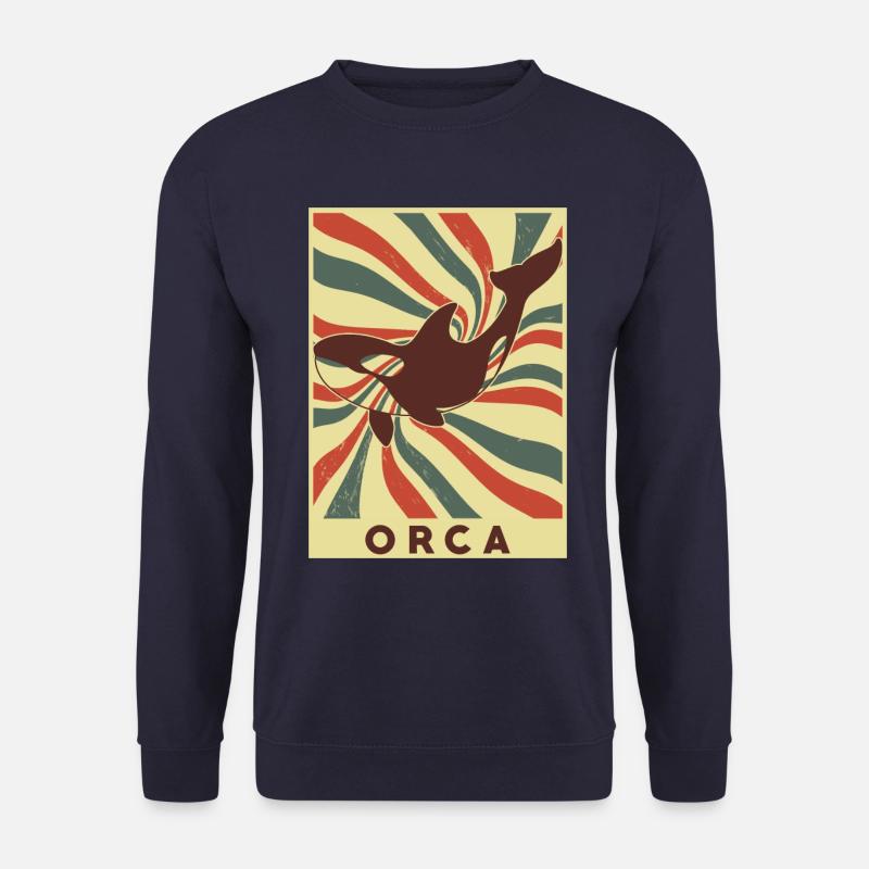Orca Retro Vintage - Unisex Pullover - Navy