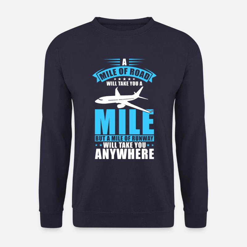 Pilot Flugzeug Geschenk - Unisex Pullover - Navy