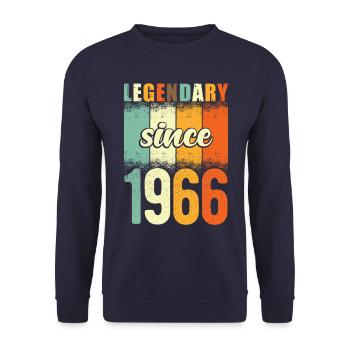 Légendaire depuis 1966 Retro Vintage Anniversaire - Sweat-shirt Unisexe - marine - Devant - Alina (178cm) & Michal (187cm)