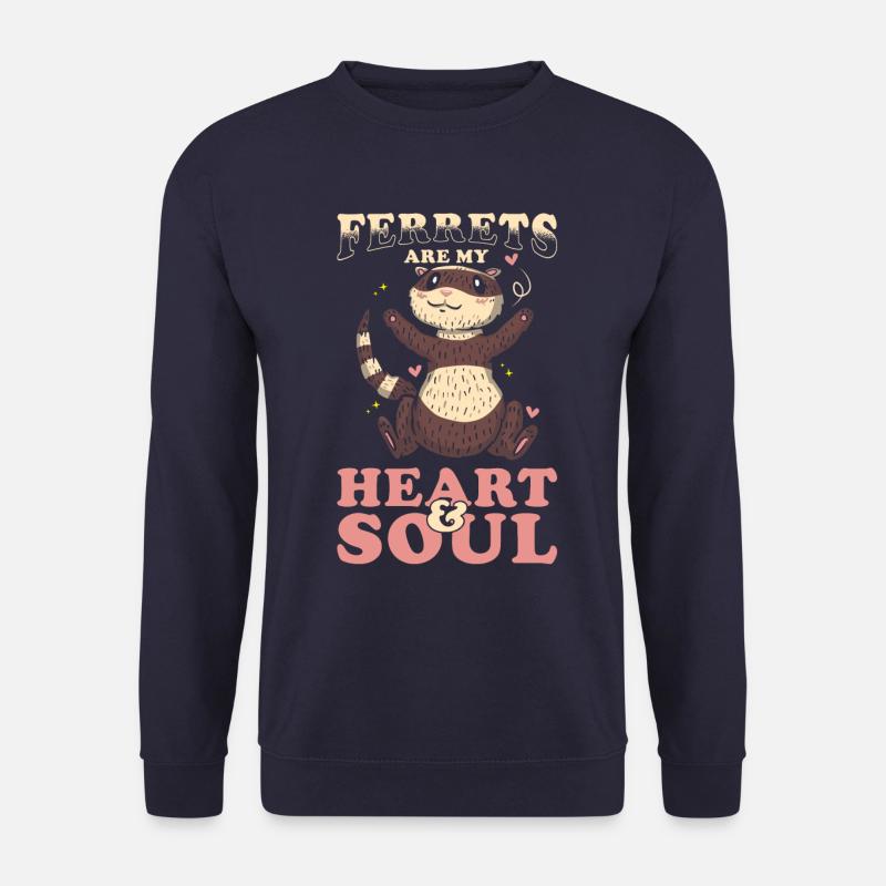 Frettchen Geschenk für Frettchen Besitzer - Unisex Pullover - Navy