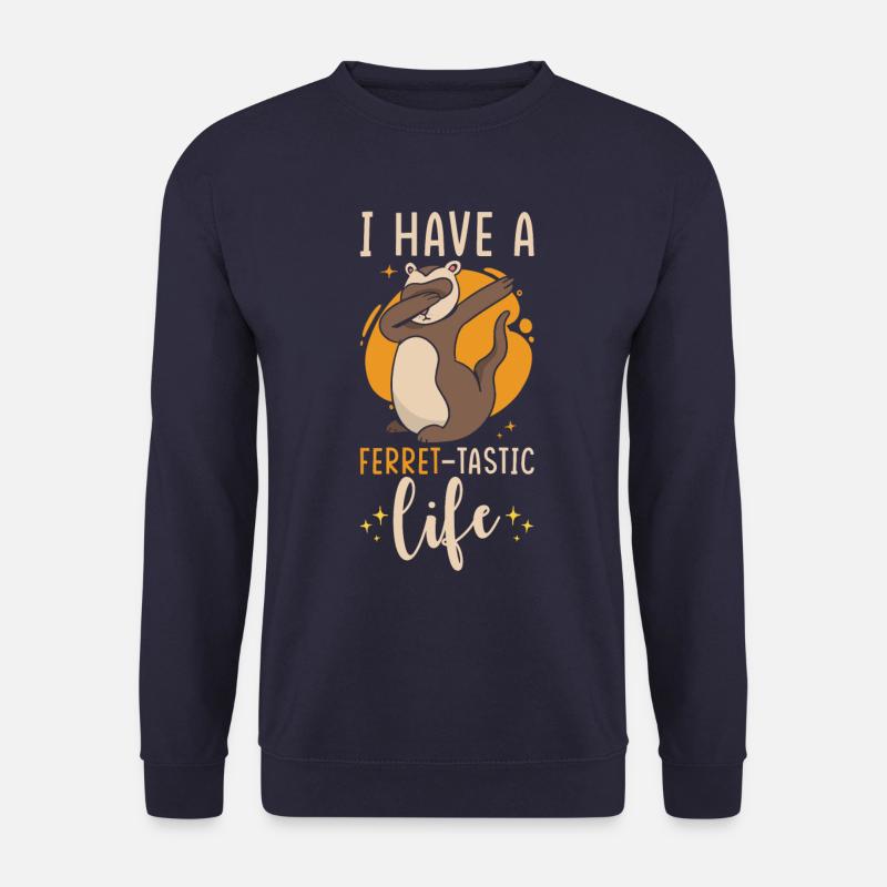 Frettchen Geschenk für Frettchen Besitzer - Unisex Pullover - Navy