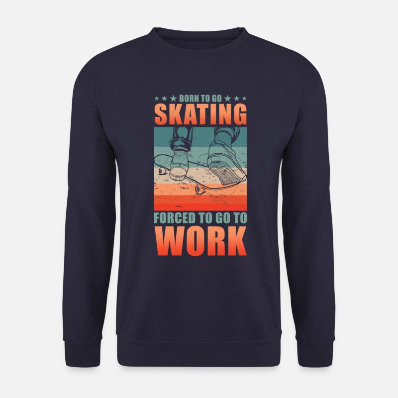 Skateboarder Skater Schule Spruch - Unisex Pullover - Navy