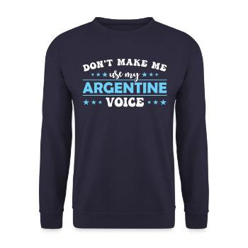 Don't force me to use my Greek voice - Unisex Sweatshirt - navy - Front - Alina (178cm) & Michal (187cm)