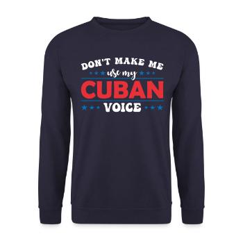 Ne me forcez pas à utiliser ma voix française - Sweat-shirt Unisexe - marine - Devant - Alina (178cm) & Michal (187cm)