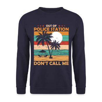 Police Officer Retired Policeman Pension - Unisex Sweatshirt - navy - Front - Alina (178cm) & Michal (187cm)