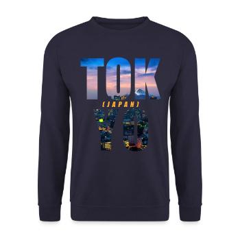 Tokyo Japon Souvenir - Sweat-shirt Unisexe - marine - Devant - Alina (178cm) & Michal (187cm)
