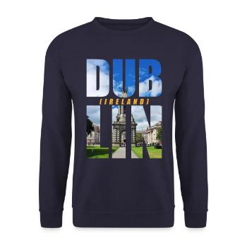 Dublin Irlande Souvenir - Sweat-shirt Unisexe - marine - Devant - Alina (178cm) & Michal (187cm)