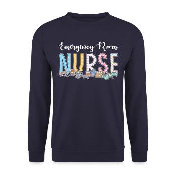 Idée cadeau pour les infirmières du - Sweat-shirt Unisexe - marine - Devant - Alina (178cm) & Michal (187cm)