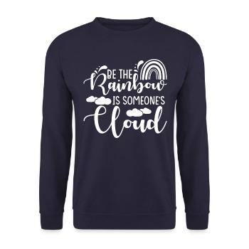 Soyez un arc-en-ciel dans le nuage de quelqu’un d’autre - Sweat-shirt Unisexe - marine - Devant - Alina (178cm) & Michal (187cm)