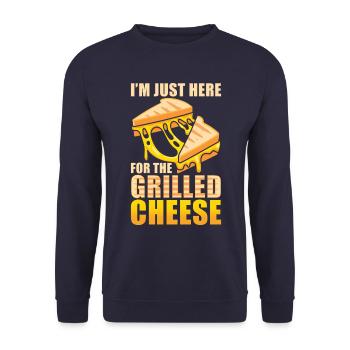 Grillkäse Nur Hier Für Den Gegrillten Käse - Unisex Pullover - Navy - Vorne - Alina (178cm) & Michal (187cm)