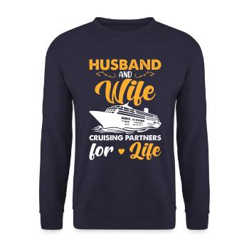 Cruises Partners for life - Unisex Sweatshirt - navy - Front - Alina (178cm) & Michal (187cm)