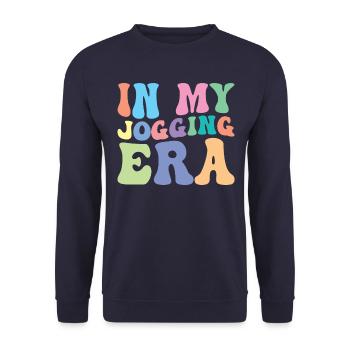Jogging Retro Groovy dans le mien - Sweat-shirt Unisexe - marine - Devant - Alina (178cm) & Michal (187cm)