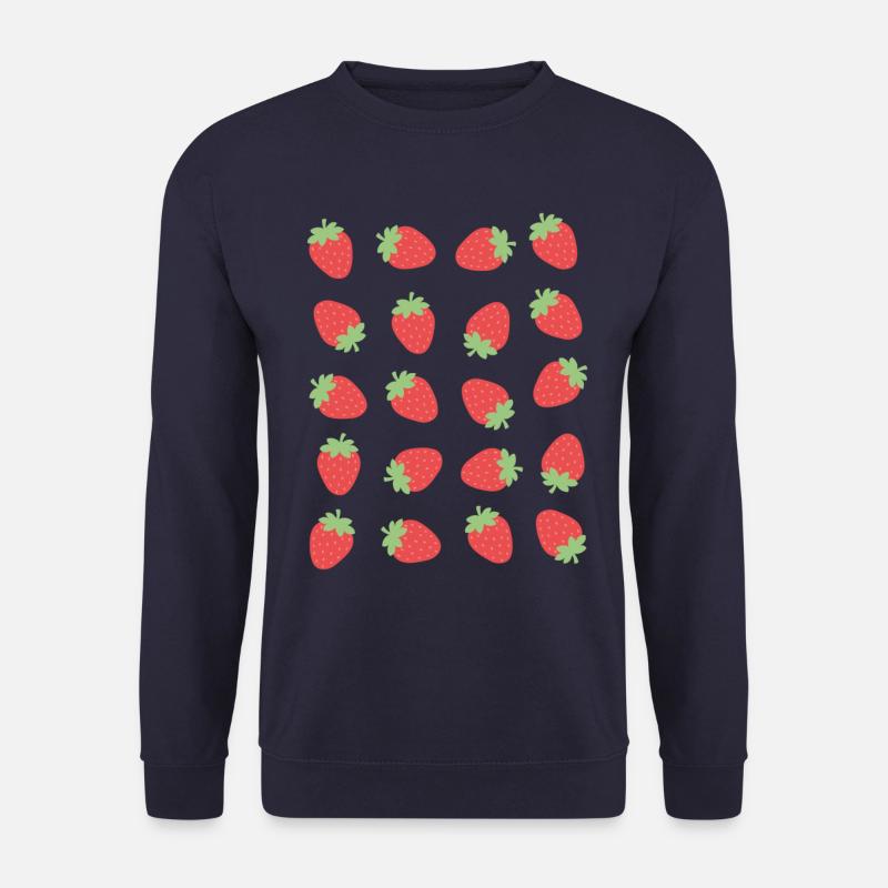 Strawberry Berries Fruit Pattern - Unisex Sweatshirt - navy