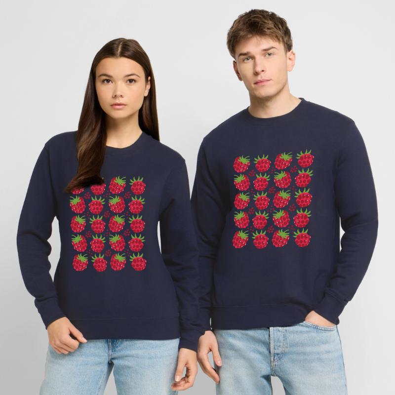 Raspberry Berries Fruit Pattern Unisex Sweatshirt