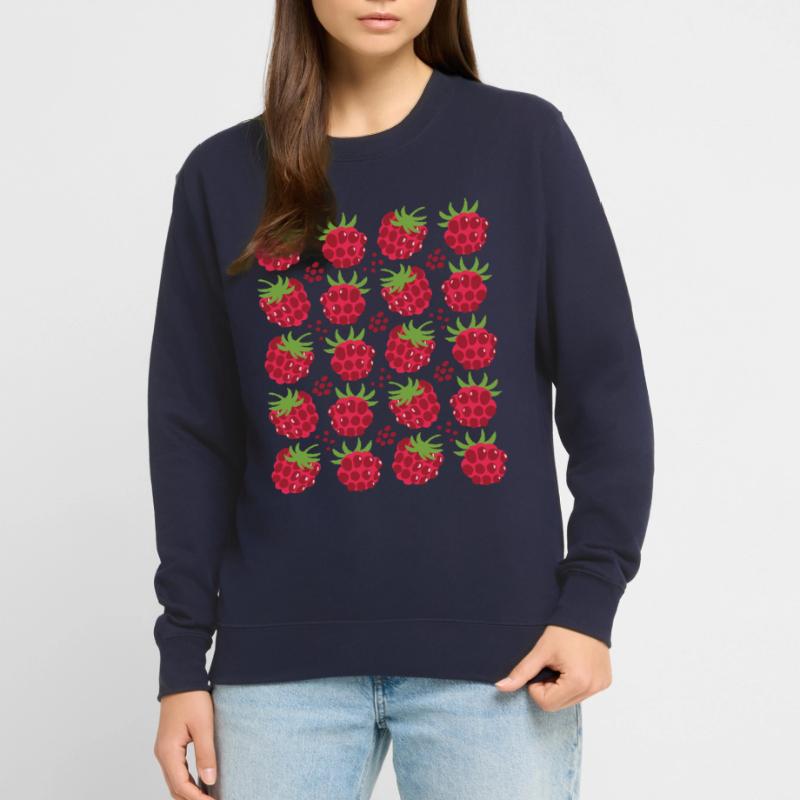 Raspberry Berries Fruit Pattern Unisex Sweatshirt