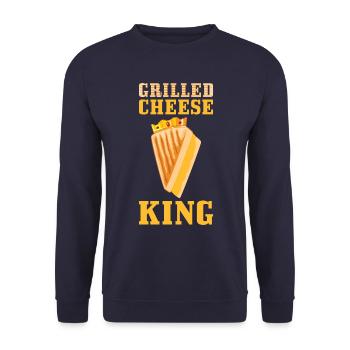 Grillkäse Nur Hier Für Den Gegrillten Käse - Unisex Pullover - Navy - Vorne - Alina (178cm) & Michal (187cm)