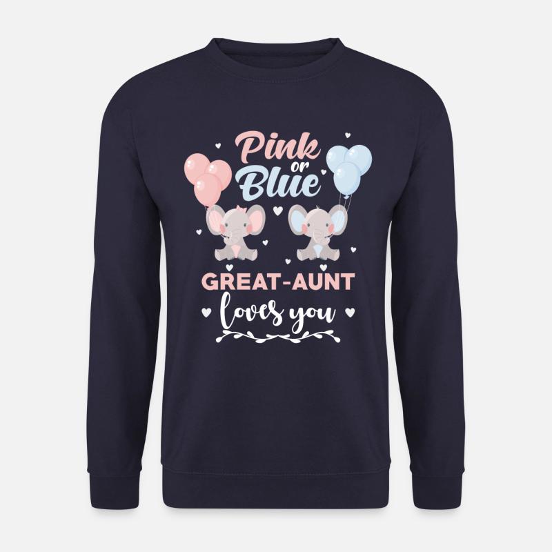 Rosa oder Blau Großtante Elefant - Unisex Pullover - Navy