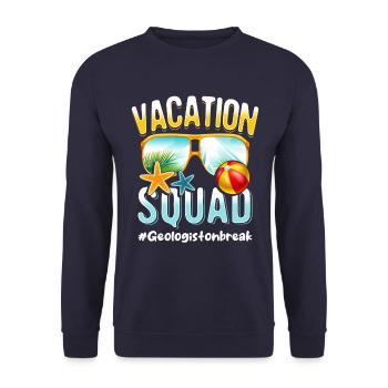 Geologist Vacation Squad #Geologistonbreak - Unisex Sweatshirt - navy - Front - Alina (178cm) & Michal (187cm)