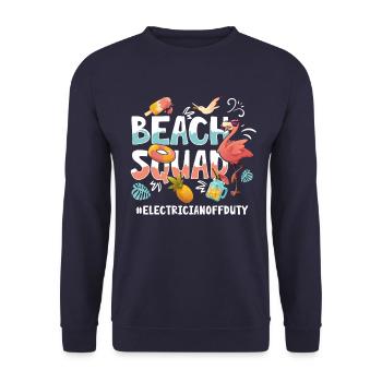 Electrician Vacation Beach Group - Unisex Sweatshirt - navy - Front - Alina (178cm) & Michal (187cm)