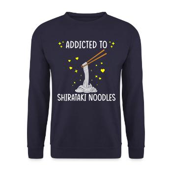 Nouilles Shiritaki - Sweat-shirt Unisexe - marine - Devant - Alina (178cm) & Michal (187cm)