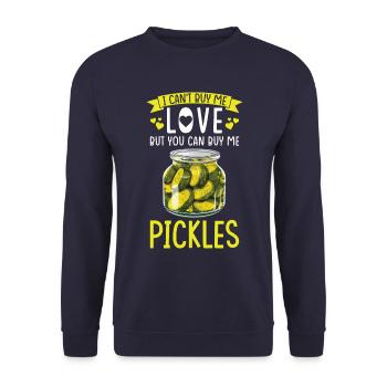 Pickles Lover concombre mariné cadeau - Sweat-shirt Unisexe - marine - Devant - Alina (178cm) & Michal (187cm)