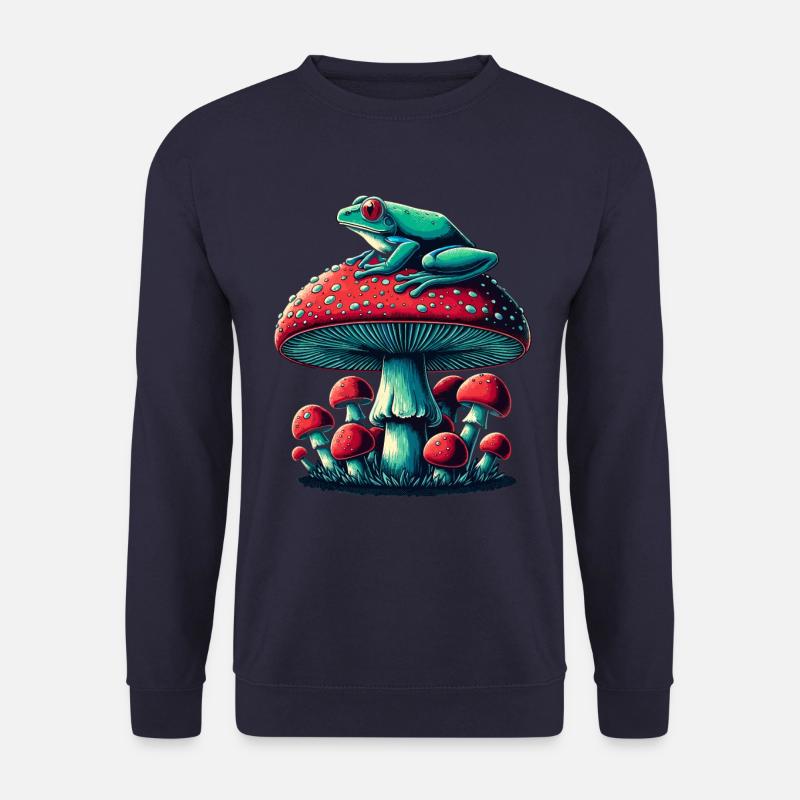 Mystischer Frosch & Pilz - Unisex Pullover - Navy