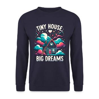 Tiny House Owner Builder - Tiny House Big Dreams - Unisex Sweatshirt - navy - Front - Alina (178cm) & Michal (187cm)